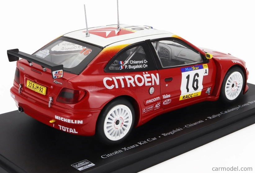 Edicola Citroen Xsara Kit Car N 16 Winner Rally Costa Brava Catalunya 1999 P.bugalski - J.chiaroni 1:24 červená biela