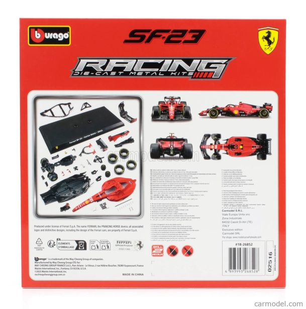 Bburago Ferrari F1 Sf-23 Team Scuderia Ferrari N 55 Season 2023 Carlos Sainz 1:24 červená čierna