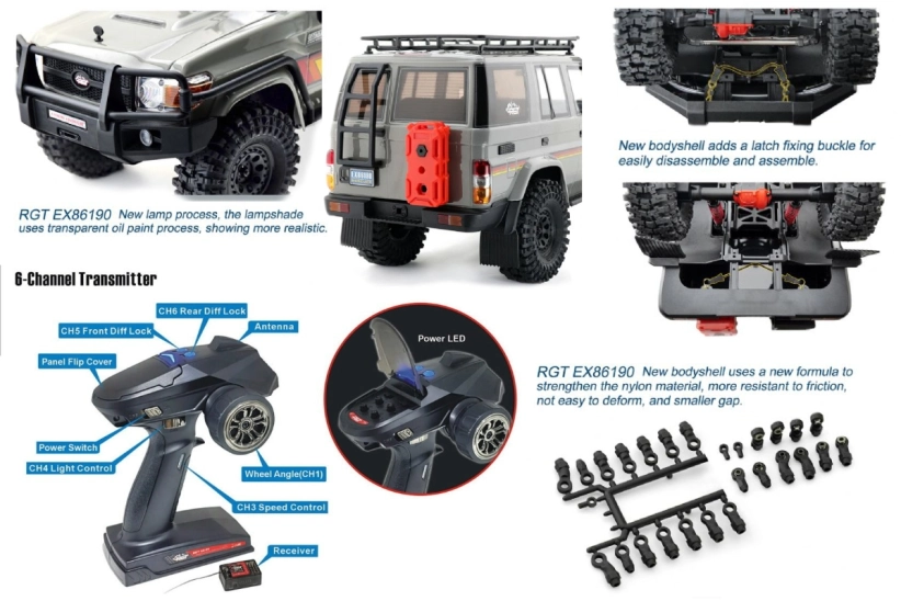 RC auto Rescuer 1/10 súprava 2,4 GHz, biela