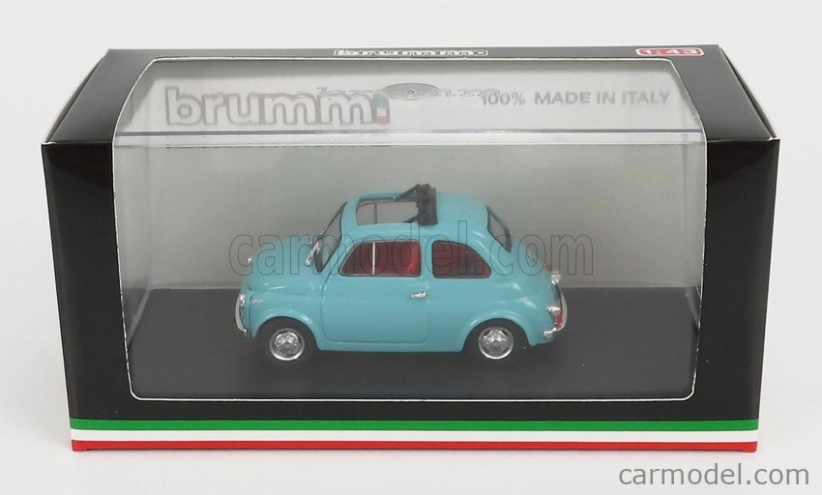 Brumm Fiat 500r Tetto Aperto - Otvorené 1972 1:43 Turchese Farfalla