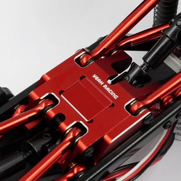 Hliníkové plato podvozku pro Traxxas TRX-4M, červené