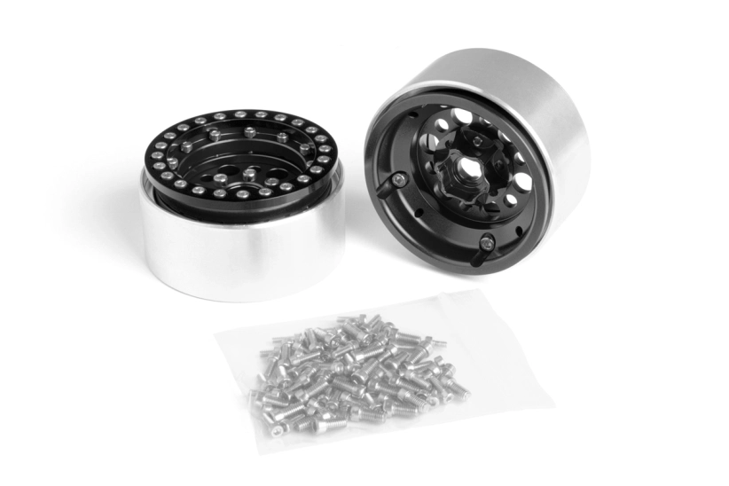 1,9'' hliníkové disky pre 1/10 crawler/expedition čierne - 2 ks