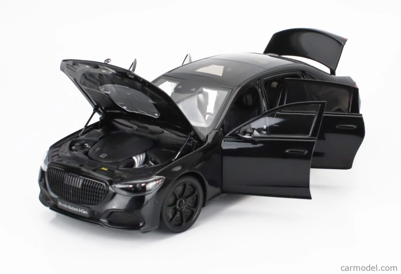 Almost-real Mercedes benz S-class S600 V12 Biturbo Maybach 2023 1:18 Obsidian Black