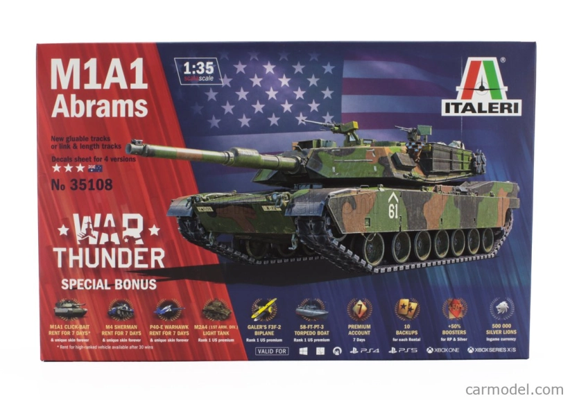 Talianeri Tank M1a1 Abrams Vojenský tank 1:35 /