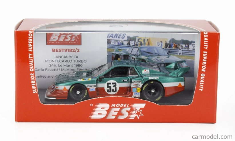 Best-model Lancia Beta Montecarlo Turbo Team Lancia Corse N 53 24h Le Mans 1980 Carlo Facetti - Martino Finotto 1:43 Zelená Červená