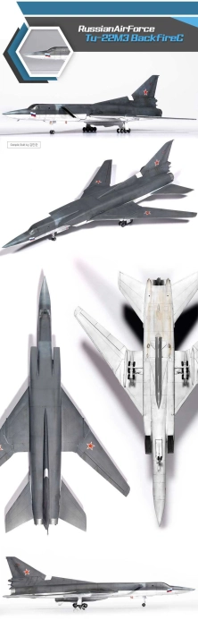 Model Kit lietadlo 12636 - Russian Air Force Tu-22M3 Backfire C (1:144)
