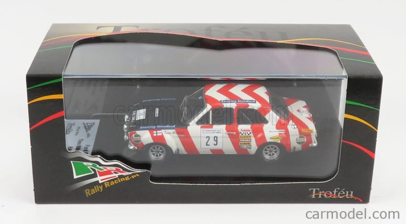 Trofeu Ford england Escort Mki N 29 Rally Rac Lombard (nočná verzia) 1970 T.makinen 1:43 Biela červená čierna