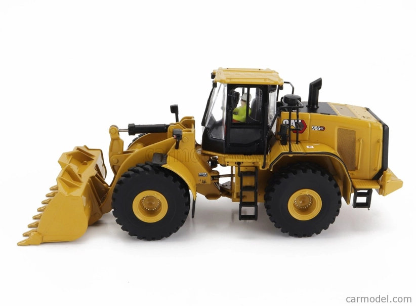 Dm-models Caterpillar Cat966gc Ruspa Gommata - Scraper Tractor Wheel Loader 1:50 Žlutá Černá