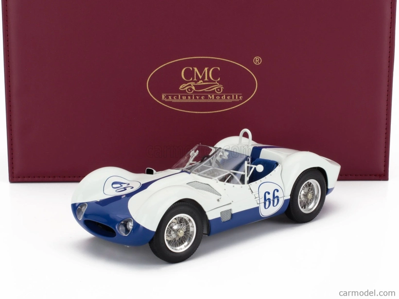 Cmc Maserati Tipo 61 2.9l S4 Spider Birdcage N 66 Winner Castle Rock Colorado Scca 1960 Jim Hall 1:18 Bílá Modrá