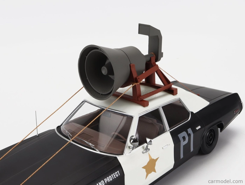 Dodge Monaco Bluesmobile 1974 v mierke kk - Look-a-like - S klaksónom na streche 1:18 Black White