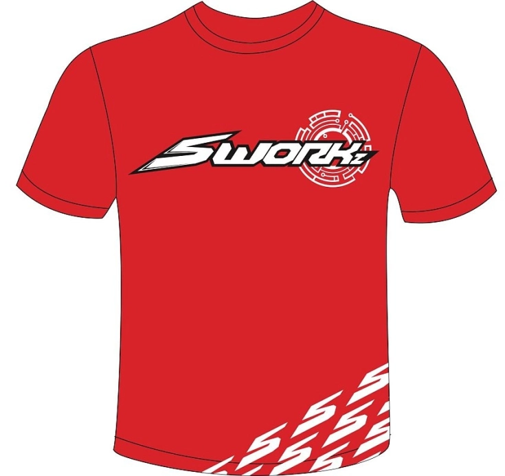 SWORKz Original červené T-Shirt velikost XL