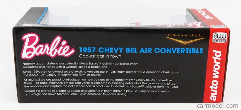 Autoworld Chevrolet Bel Air Cabriolet Open 1957 1:18 Aqua Blue