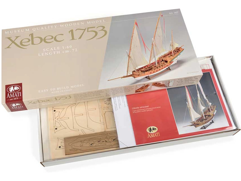 AMATI Sciabecco pirátska loď 1753 1:60 kit