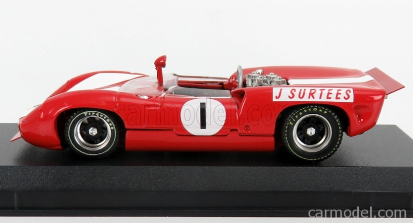 Najlepší model Lola T70 Mkii Spider N 1 Winner Brands Hatch Guard Trophy 1966 J.surtees 1:43 červená biela