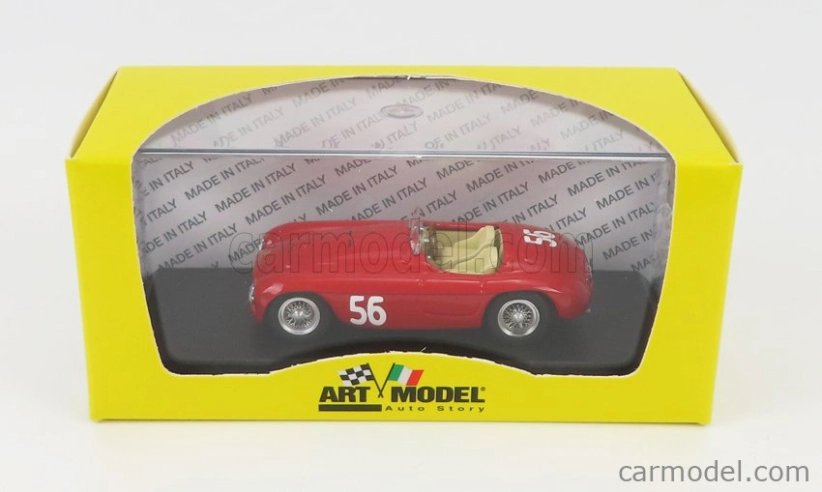 Art-model Ferrari 166mm Barchetta Spider N 56 Winner Vermicino - Rocca Di Papa 1949 G.marzotto 1:43 Červená