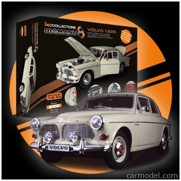 Ixo-models Volvo 122s Amazon 1965 - With Light & Sound Effects 1:8 Ivory