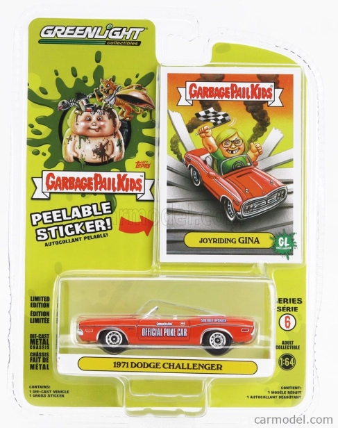 Greenlight Dodge Challenger Cabriolet Oficiálny Pace Car 55. ročník pretekov Indianapolis 500 míľ 1971 1:64 Červená