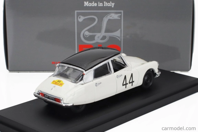 Rio-models Citroen Ds19 N 44 Víťaz Rally Tour De Corse 1961 Rene Trautmann - Jean Claude Ogier 1:43 Biela Čierna