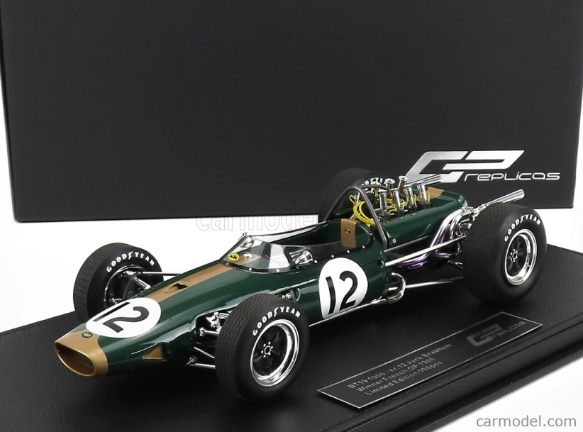 Gp-replicas Brabham F1 Bt19 N 12 Jack Brabham 1:18, tmavě zelená