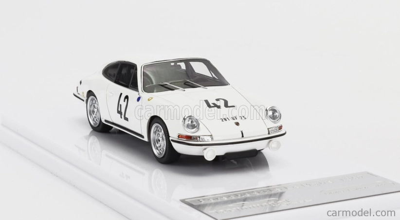 Tecnomodel Porsche 901 911 S Team Auguste Veuillet N 42 24h Le Mans 1967 R.buchet - H.linge 1:43 Biela
