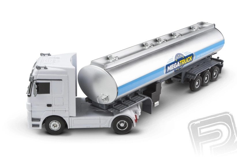RC kamión Mercedes Benz cisterna, biely