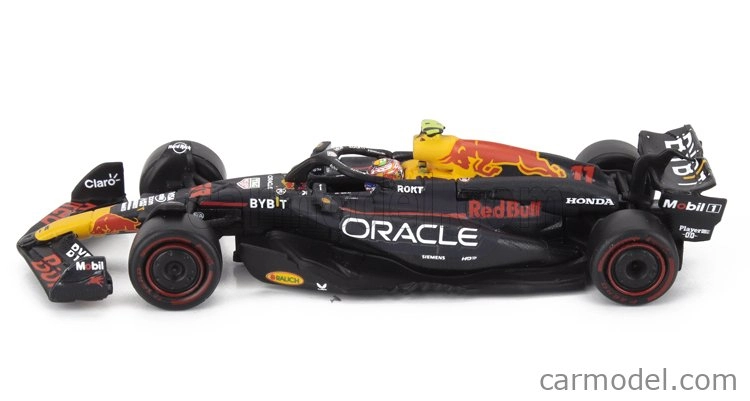 Spark-model Red bull F1 Rb20 Team Oracle Red Bull Racing N 11 2nd Bahrain Gp 2024 Sergio Perez 1:64 Modrá žltá červená