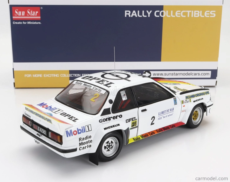 Sun-star Opel Ascona 400 Rally (night Version) N 2 Winner Rally Costa Brava 1982 Tony Fassina - Rudy 1:18 Bílá Červená Oranžová