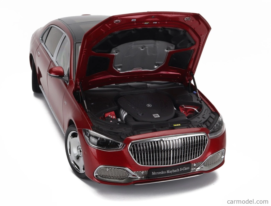 Almost-real Mercedes benz S-class S600 V12 Biturbo Maybach 2021 1:18 Red