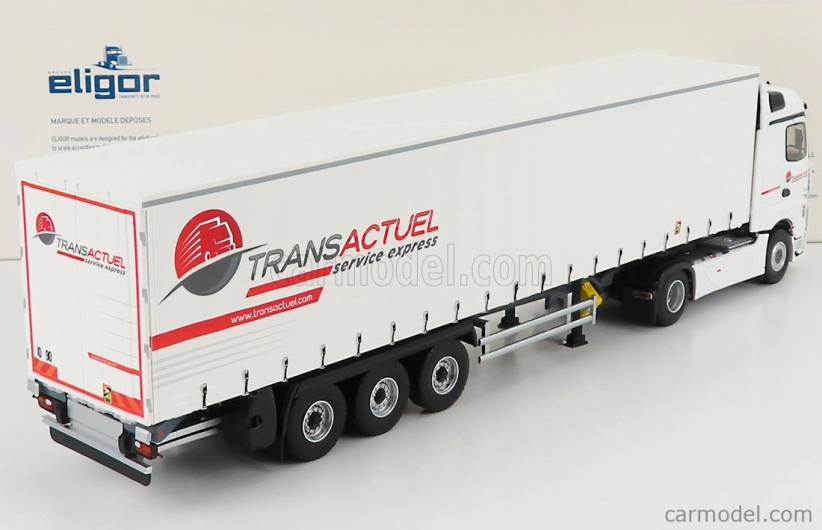 Eligor Mercedes benz Actros 5 1851 Truck Telonato Transactuel Transports 2018 1:43 Biela