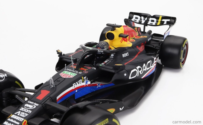 Bburago Red bull F1 Rb19 Team Oracle Red Bull Racing N 1 World Champion Winner Austin Usa Gp 2023 Max Verstappen 1:18 Matt Blue