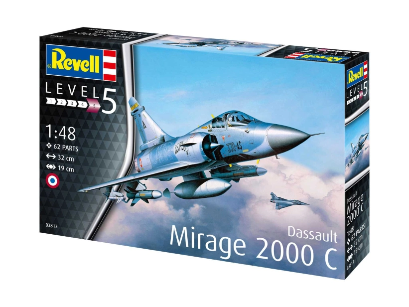 Lietadlo Plastic ModelKit 03813 - Dassault Mirage 2000C (1:48)