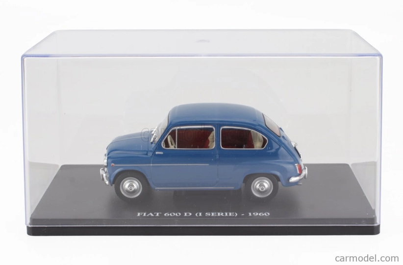 Edicola Fiat 600d 1-series 1960 - Con Vetrina - With Showcase 1:24 Blue