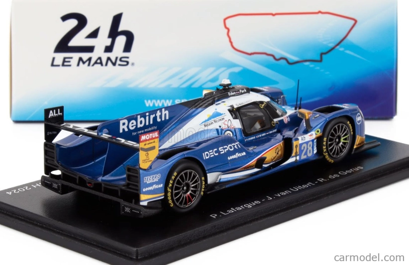 Spark-model Oreca 07 Gibson Gk428 4.2l V8 Team Idec Sport N 28 3. Lmp2 Trieda 24h Le Mans 2024 Paul Lafargue - Reshad De Gerus - Job Van Uitert 1:43 Modrá biela