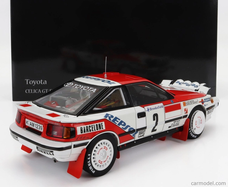 Kyosho Toyota Celica Gt-four St165 (nočná verzia) N 2 Winner Rally Montecarlo 1991 C.sainz - L.moya 1:18 Biela červená