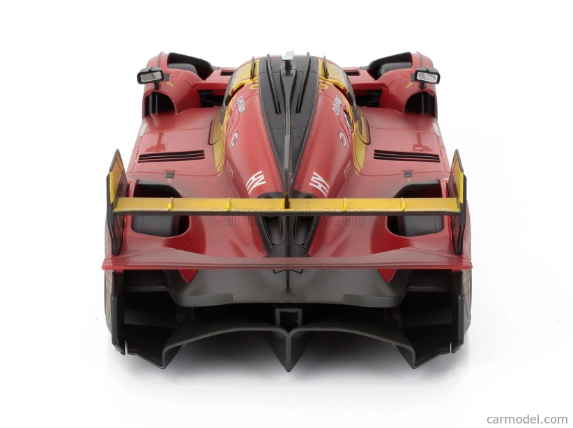 Bburago Ferrari With Showcase - 499p 3.0l Turbo V6 Team Ferrari Af Corse N 50 Winner 24h Le Mans (after Race Version) 2024 Antonio Fuoco - Miguel Molina - Nicklas Nielsen 1:18 Red