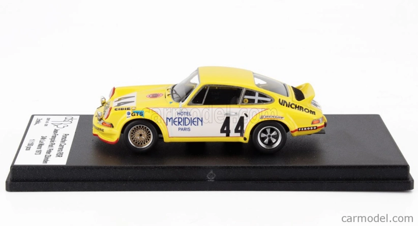 Trofeu Porsche 911 Carrera Rs Coupe N 44 24h Le Mans 1973 Jean Francois Piot - Peter Zbinder 1:43 Žlutá Bílá