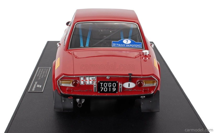 Topmarques Lancia Fulvia Hf 1600 Coupe (night Version) N 7 2nd Rally Acropolis 1972 Simo Lampinen - Bo Reinicke 1:12 Červená Bílá