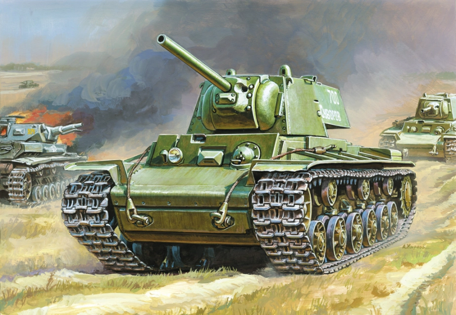 Zvezda Snap Kit - KV-1 s kanónem F-32 (1:100)