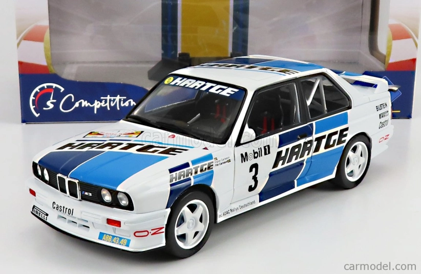 Solido BMW radu 3 (e30) Gr.a N 3 Rally Deutchland 1990 1:18 Biela 2 tóny Modrá