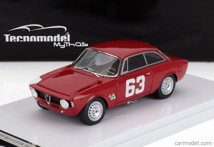 Tecnomodel Alfa romeo Giulia 1600 Sprint Gta N 63 4h Monza 1966 Andrea De Adamich 1:43 Červená