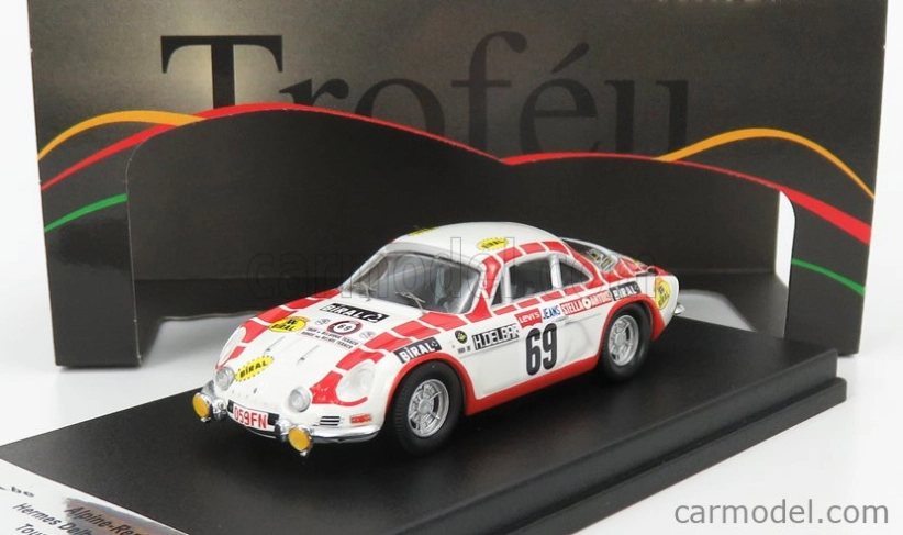 Trofeu Renault Alpine A110 N 69 Tour De Belgique 1971 H.delbar - C.collaer 1:43 Bílá Červená