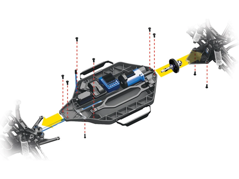 RC auto Traxxas Slash 1:10 VXL 4WD TQi, Fox, černobílá