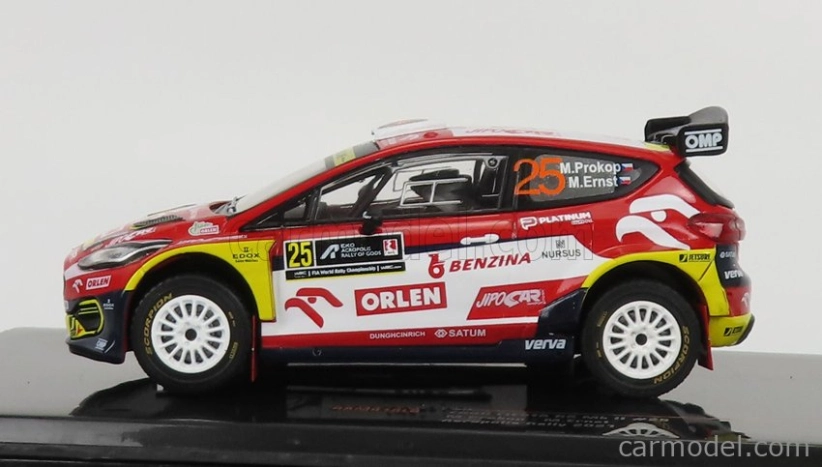 Ixo-models Ford england Fiesta R5 Mkii N 25 Rally Acropolis 2021 M.prokop - M.ernst 1:43 Červená Biela Modrá