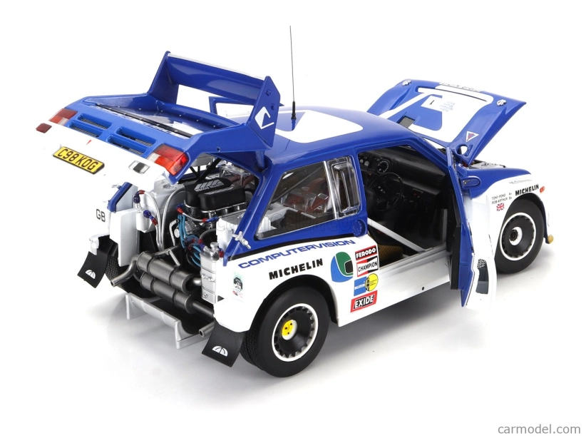 Sun-star Austin Mg Metro 6r4 N 1 Winner Rally Manx International 1986 T.pond - R.arthur 1:18 Blue White
