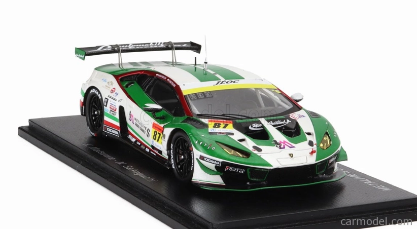 Spark-model Lamborghini Lamborghini Gt3 Team Jloc N 87 Gt300 Class Super Gt 2024 Kosuke Matsuura - Natsu Sakaguchi 1:43 Zelená Biela