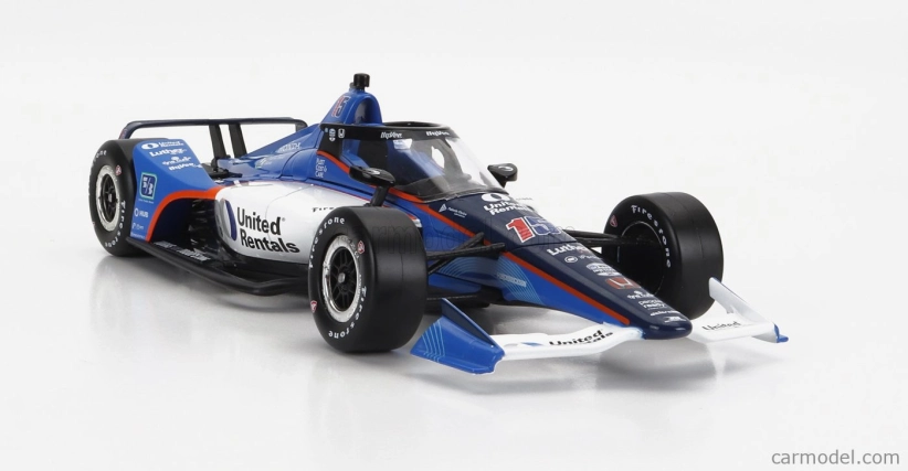 Greenlight Honda Team Letterman Lanigan Racing N 15 Indianapolis Indy 500 Indycar Series 2023 G.rahal 1:18 Modrá Bílá Černá