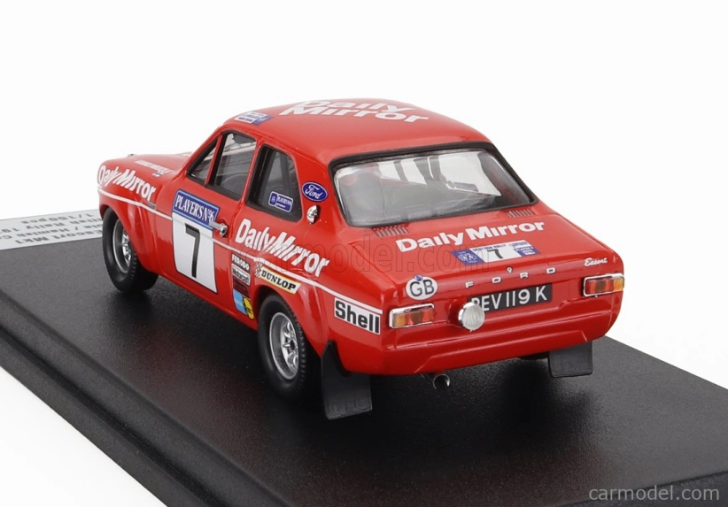 Trofeu Ford england Escort Rs 1600 Mki (nočná verzia) N 7 Winner Rally Scottish 1972 Hannu Mikkola - Hamish Cardno 1:43 Červená