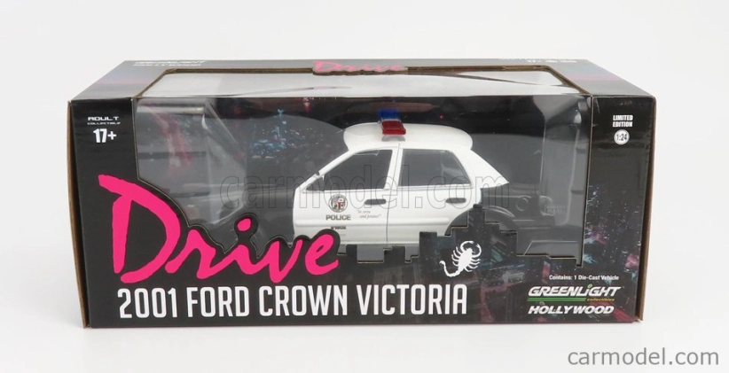 Greenlight Ford usa Crown Victoria Police Interceptor Los Angeles Department 1992 - Drive 1:24 Black White