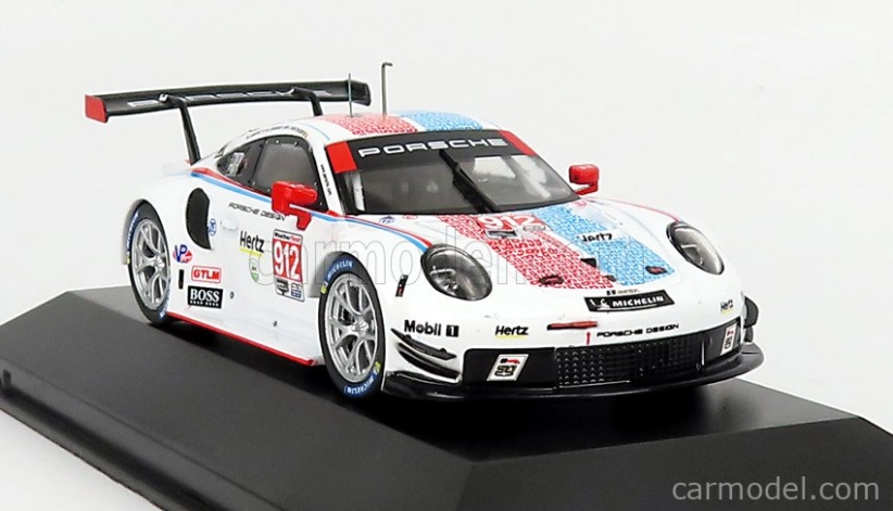 Ixo-models Porsche 911 991 Rsr Porsche Gt Team N 912 3rd Gtlm Class 24h Daytona 2019 Bamber - Jaminet - Vanthoor 1:43 Biela