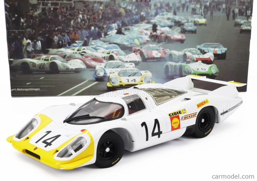 Werk83 Porsche 917lh 4.5l Team Porsche System Engeneering N 14 24h Le Mans 1969 Rolf Stommelen - Kurt Ahrens Jr. 1:18 Bílá Žlutá